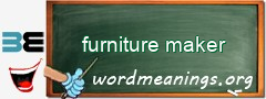 WordMeaning blackboard for furniture maker
